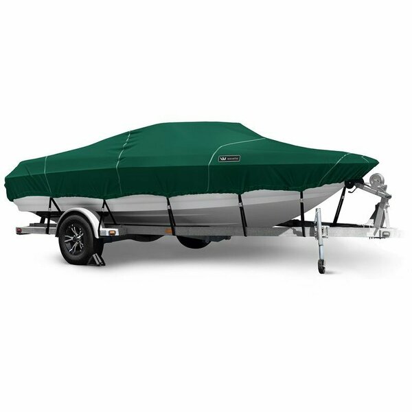 Eevelle Boat Cover V HULL RUNABOUT Low or No Bow Rails Inboard 20ft 6in L 102in W Green SBVR20102-FGR